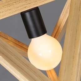 Estilo europeu criativo país restaurando antigas formas triangulares caixa de madeira droplight