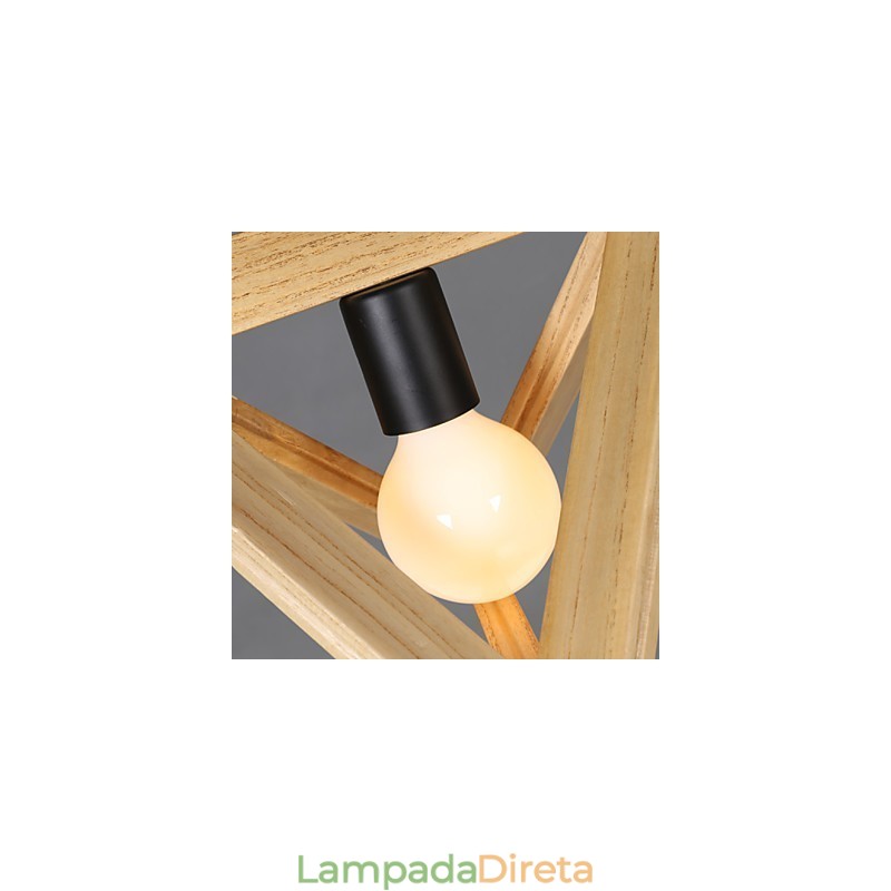 Estilo europeu criativo país restaurando antigas formas triangulares caixa de madeira droplight