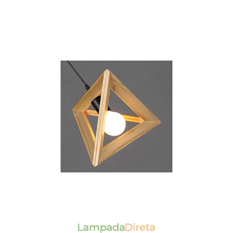 Estilo europeu criativo país restaurando antigas formas triangulares caixa de madeira droplight