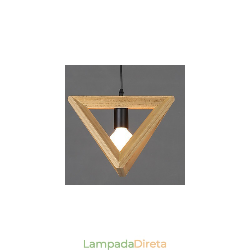 Estilo europeu criativo país restaurando antigas formas triangulares caixa de madeira droplight