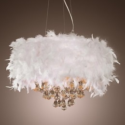Moderno contemporâneo tambor cristal mini estilo galvanizado pingente luz