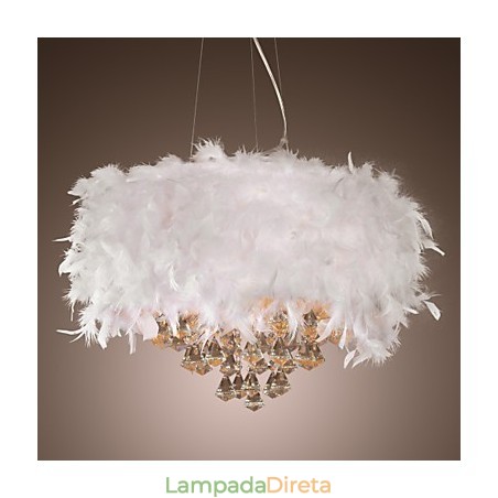 Moderno contemporâneo tambor cristal mini estilo galvanizado pingente luz