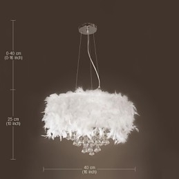Moderno contemporâneo tambor cristal mini estilo galvanizado pingente luz