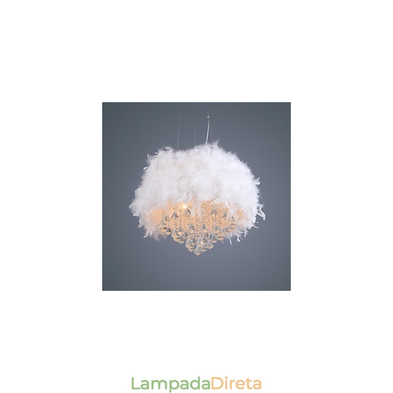 Moderno contemporâneo tambor cristal mini estilo galvanizado pingente luz