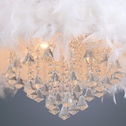 Moderno contemporâneo tambor cristal mini estilo galvanizado pingente luz