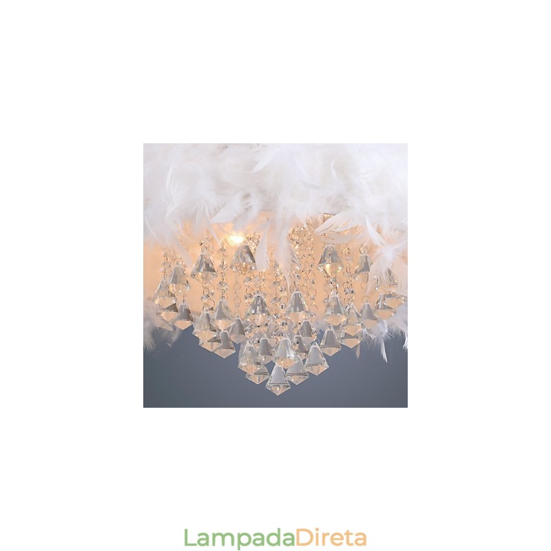 Moderno contemporâneo tambor cristal mini estilo galvanizado pingente luz