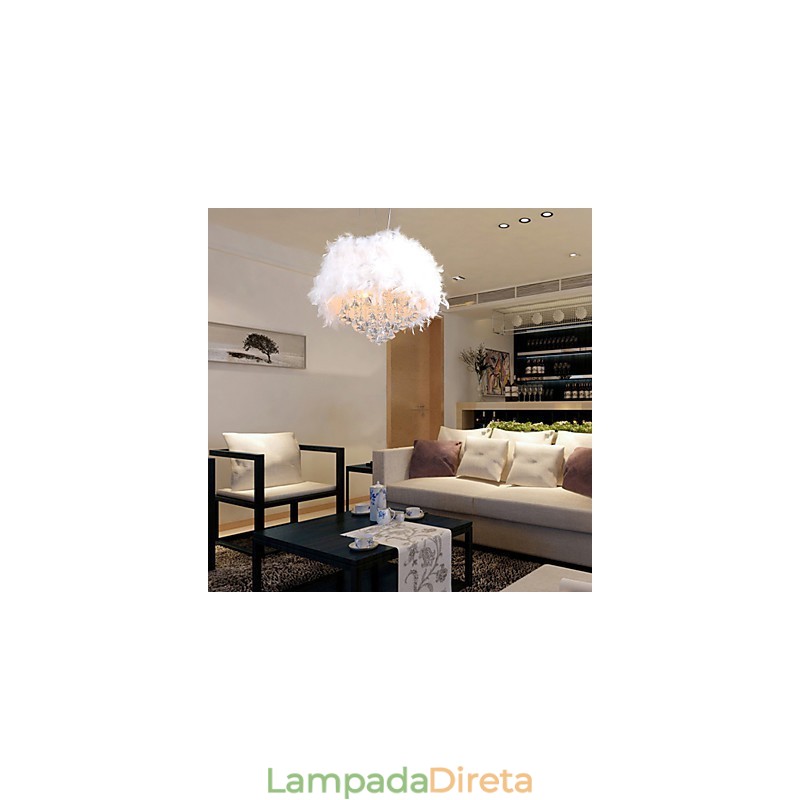 Moderno contemporâneo tambor cristal mini estilo galvanizado pingente luz
