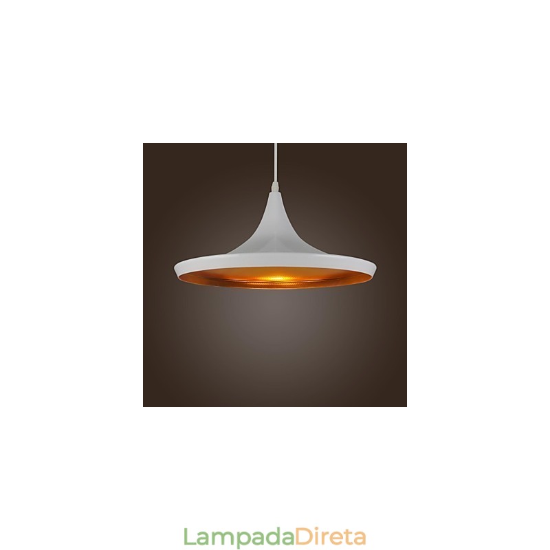 Luminária pendente de metal com pintura retrô country contemporânea moderna