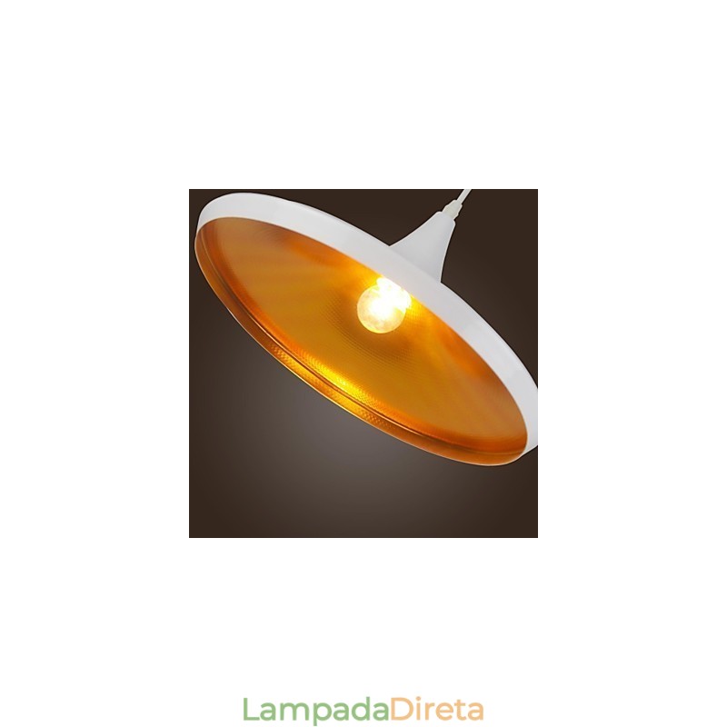 Luminária pendente de metal com pintura retrô country contemporânea moderna
