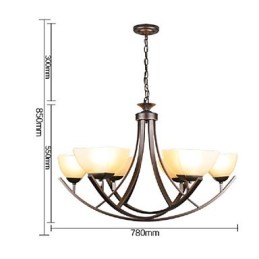 Luminária pendente de luxo Iluminação rústica Iluminação
