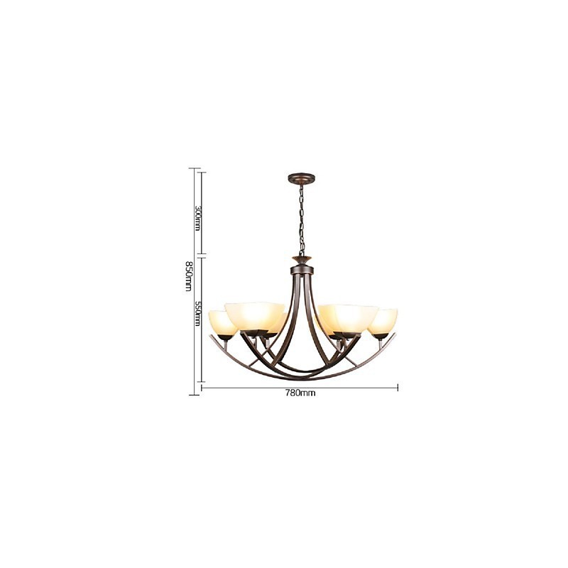 Luminária pendente de luxo Iluminação rústica Iluminação