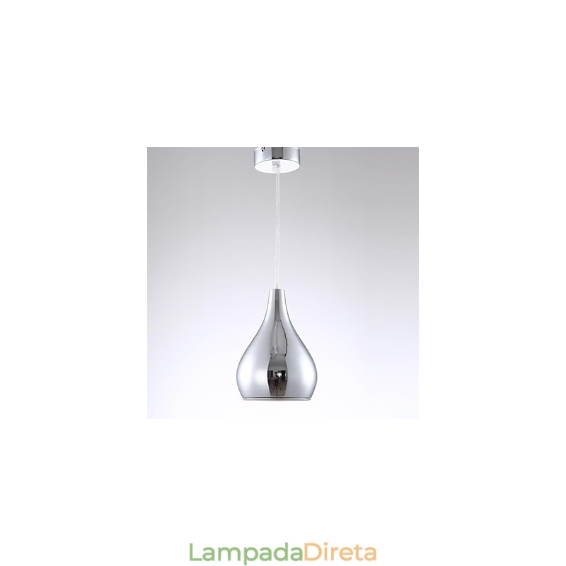 Luminária pendente de metal galvanizada globo contemporânea moderna