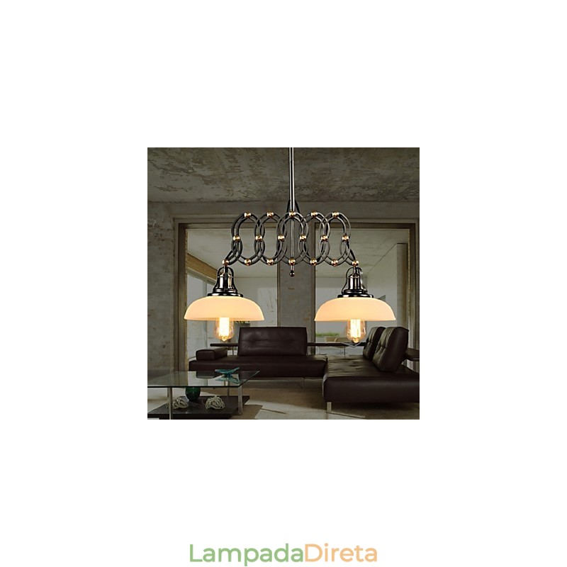 Luminárias pendentes elásticas vintage, luminárias de suspensão para balcão, luminárias industriais para café, iluminação
