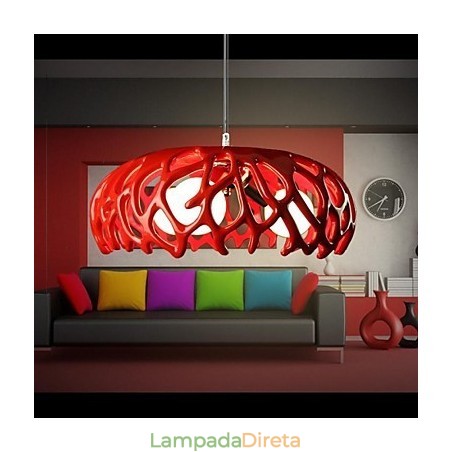 Luminária pendente de resina com pintura contemporânea moderna Luminária pendente de resina com pintura contemporânea moderna