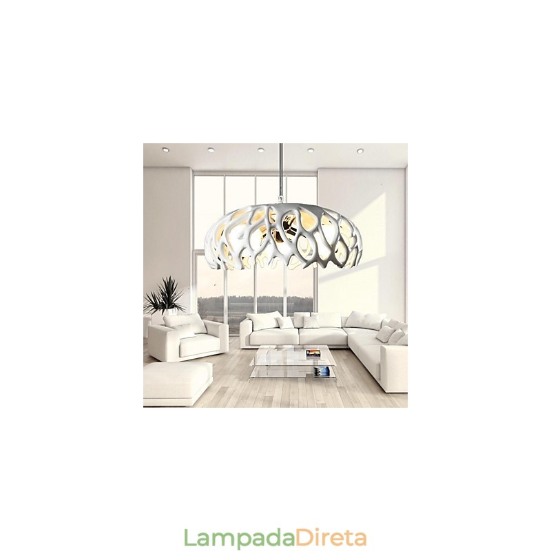 Luminária pendente de resina com pintura contemporânea moderna
