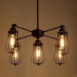 Restauração industrial americana de formas antigas, toranja de ferro forjado, 5 cabeças, droplight