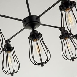 Restauração industrial americana de formas antigas, toranja de ferro forjado, 5 cabeças, droplight