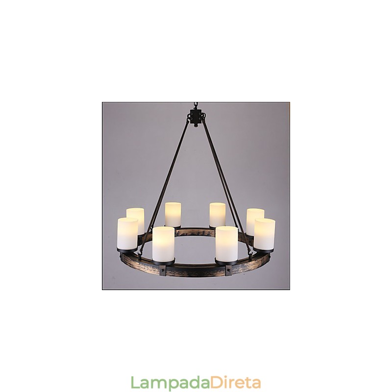 Lustre de madeira antigo vintage