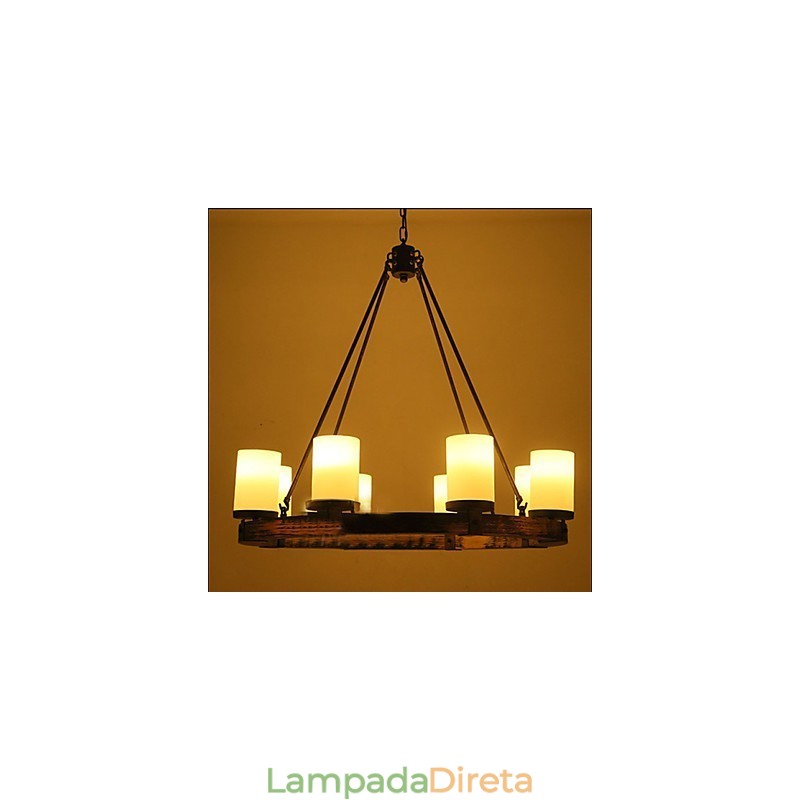 Lustre de madeira antigo vintage