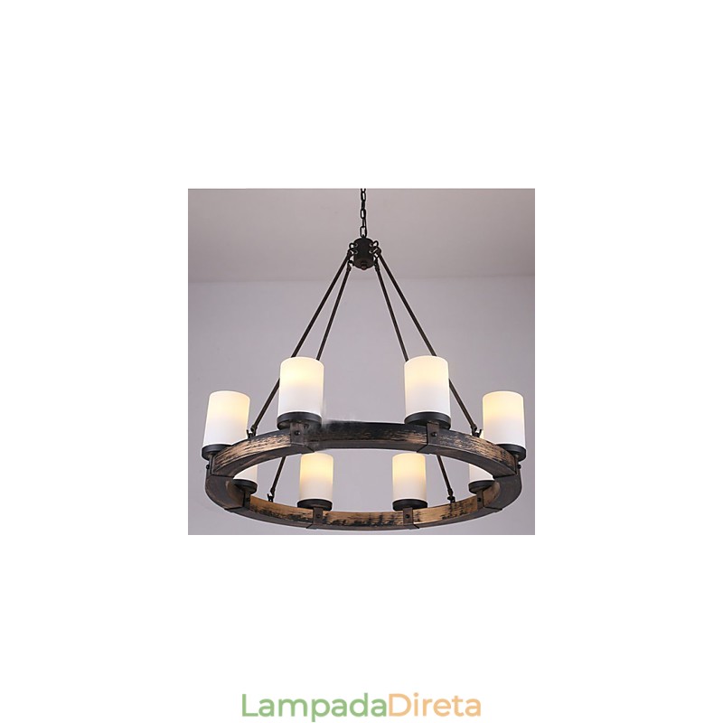 Lustre de madeira antigo vintage