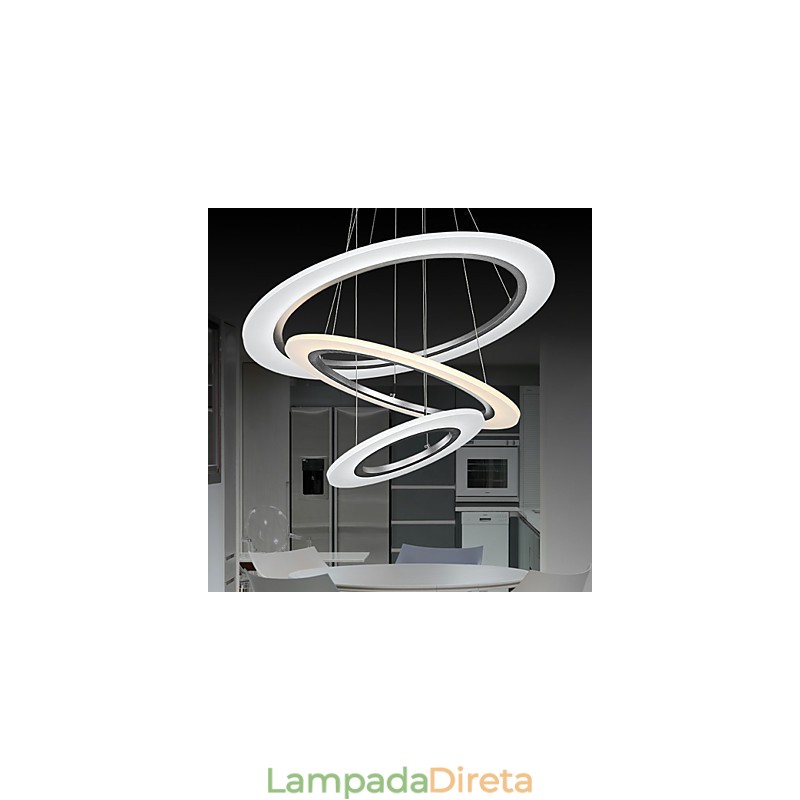 Lustre de acrílico com pingente de luz, iluminação de teto com forma faça você mesmo