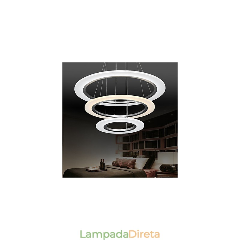 Lustre de acrílico com pingente de luz, iluminação de teto com forma faça você mesmo