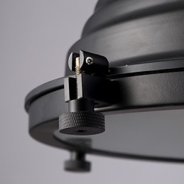 Luminária pendente de ferro retrô preta e cúpula de vidro