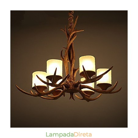Lustre Pendente Luz Vintage Resina Lustre Pendente Luz Vintage Resina