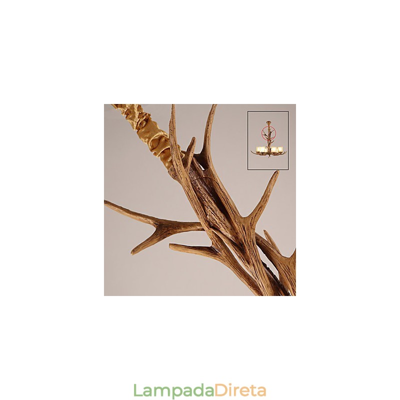 Lustre Pendente Luz Vintage Resina