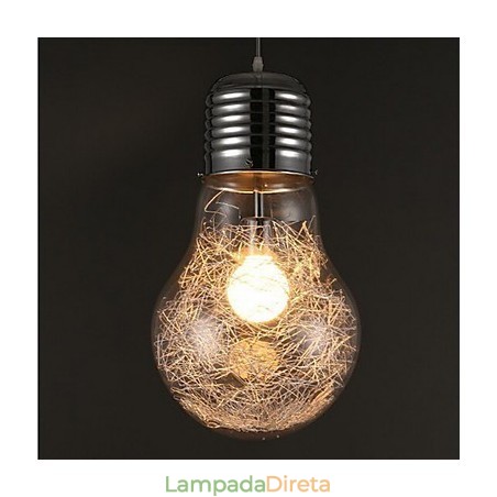 Ideias simples com uma grande lâmpada de vidro, lustre, lâmpada droplight Ideias simples com uma grande lâmpada de vidro, lustre, lâmpada droplight