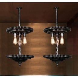 Lustre Vintage Lron Lustre Criativo Engrenagem Mecânica