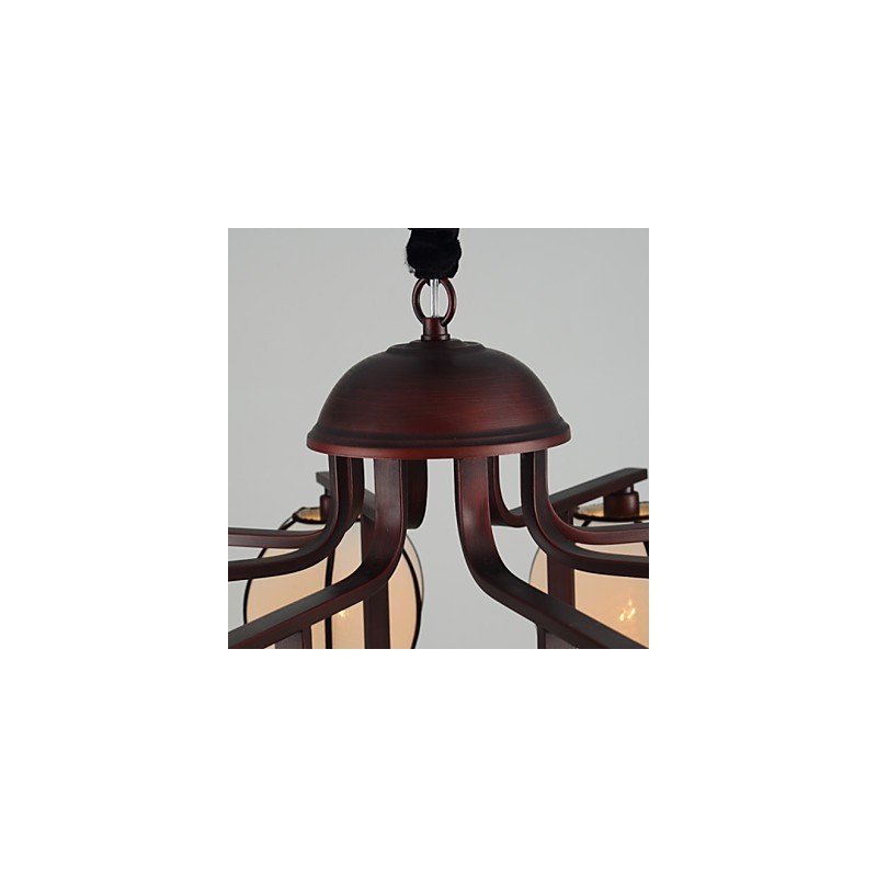 Lustre de metal galvanizado estilo vintage rústico Lodge Mini