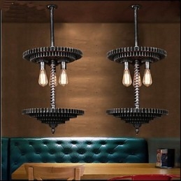 Lustre Vintage Lron Lustre Criativo Engrenagem Mecânica