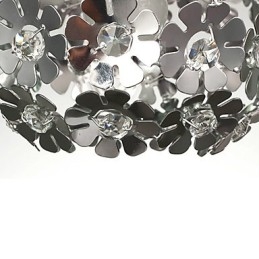 Luminária pendente moderna contemporânea em cristal globo estilo mini galvanizada