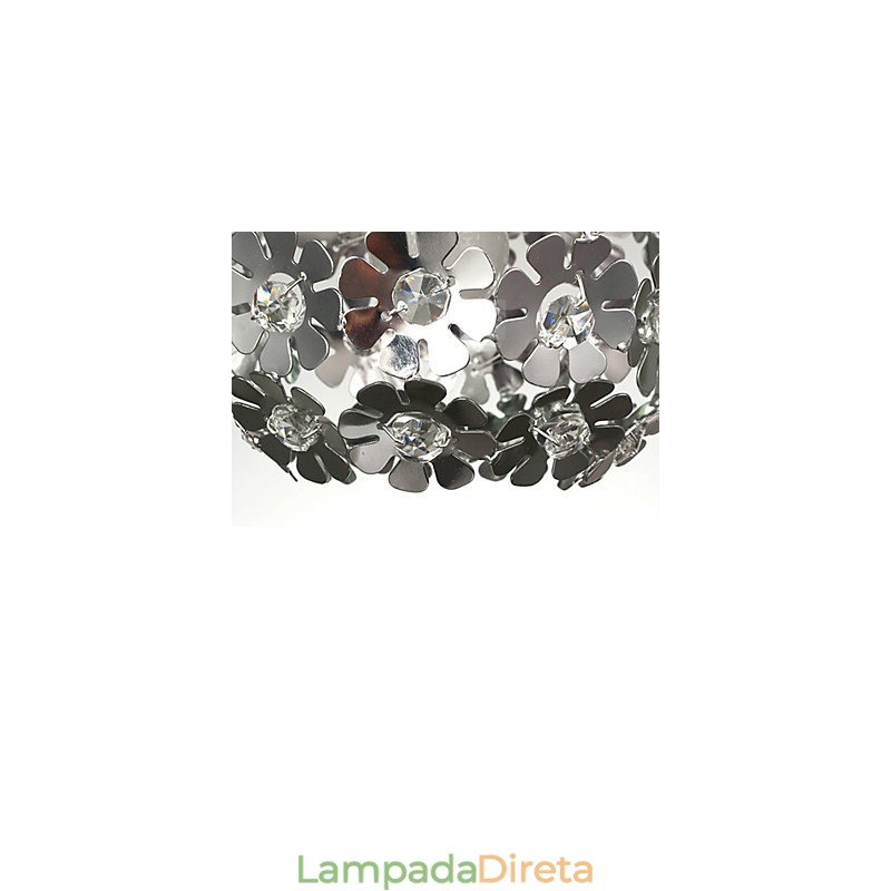 Luminária pendente moderna contemporânea em cristal globo estilo mini galvanizada