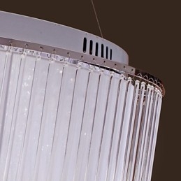 Moderno contemporâneo tambor cristal galvanizado pingente luz