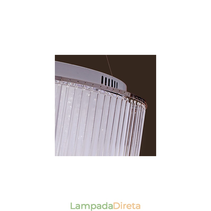 Moderno contemporâneo tambor cristal galvanizado pingente luz