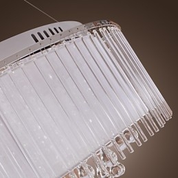 Moderno contemporâneo tambor cristal galvanizado pingente luz