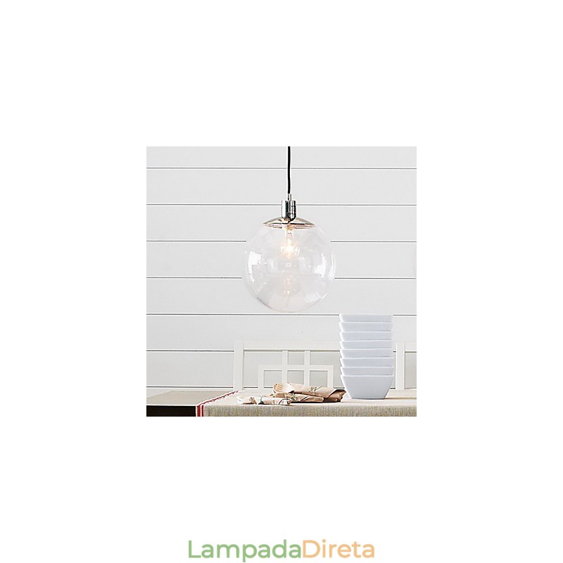 Luminária pendente estilo mini globo clássico tradicional