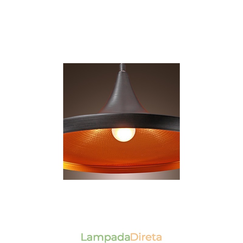 Luminária pendente moderna, contemporânea, retrô, estilo mini, pintura