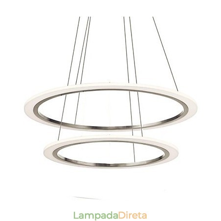 Luminárias pendentes de acrílico, lustre de teto suspenso, luminárias com 2 anéis Luminárias pendentes de acrílico, lustre de teto suspenso, luminárias com 2 anéis