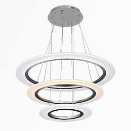3 anéis DIY forma acrílico pingente luz teto lâmpadas lustre luminárias com