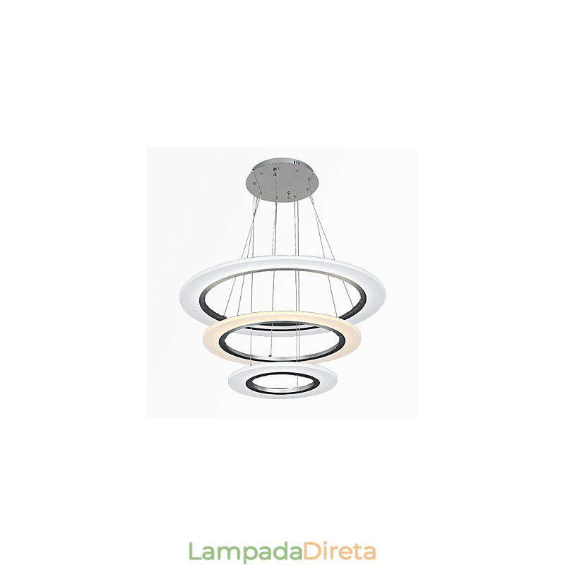 3 anéis DIY forma acrílico pingente luz teto lâmpadas lustre luminárias com