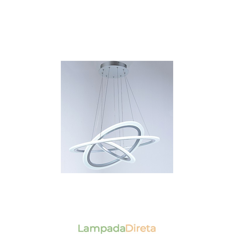 3 Anel DIY Forma Acrílico Pingente Luz Teto Lâmpadas Lustre Iluminação