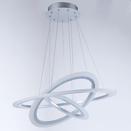 3 Anel DIY Forma Acrílico Pingente Luz Teto Lâmpadas Lustre Iluminação