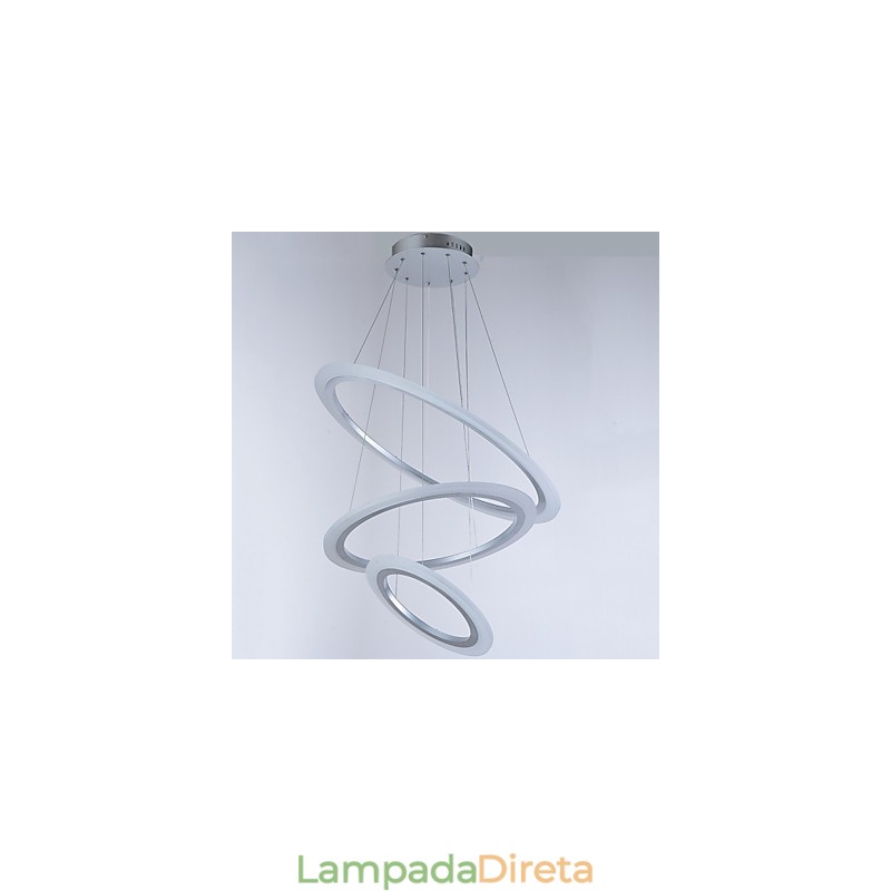 3 Anel DIY Forma Acrílico Pingente Luz Teto Lâmpadas Lustre Iluminação