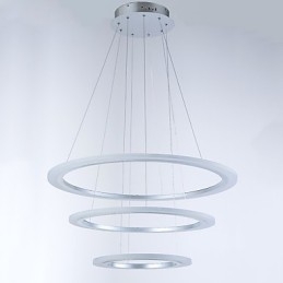 3 Anel DIY Forma Acrílico Pingente Luz Teto Lâmpadas Lustre Iluminação