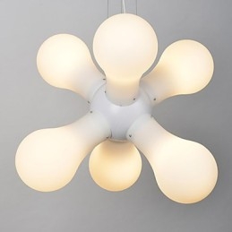 Luminária pendente de vidro simples