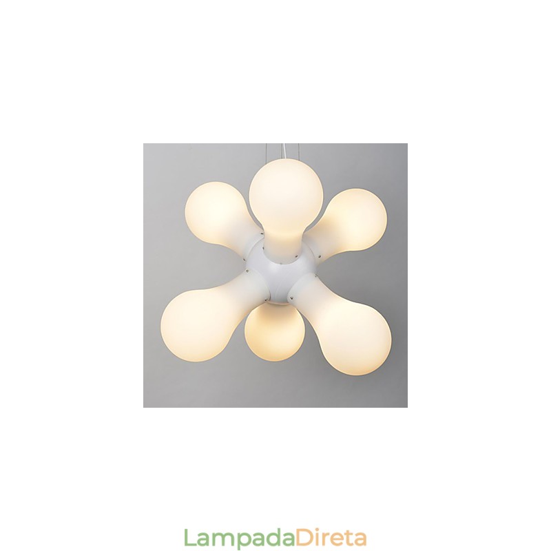 Luminária pendente de vidro simples