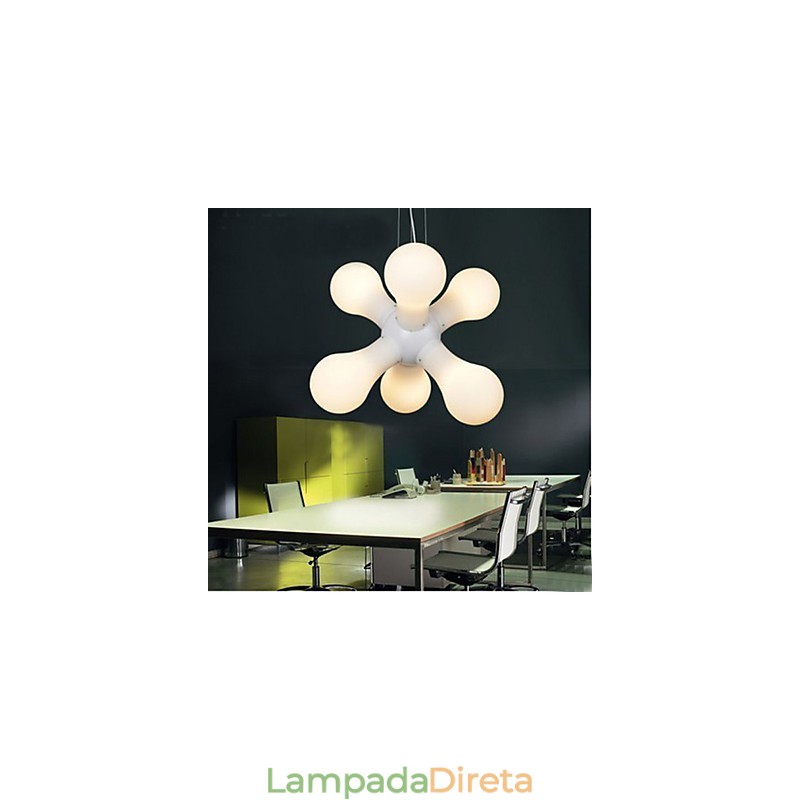 Luminária pendente de vidro simples